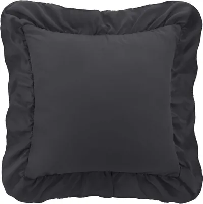 Zdjęcie produktu dla Poszewka dekoracyjna 40x40 cm Ruffy Grafitowa z Falbanką