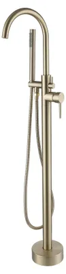 Freistehende Badewannenarmatur, Messing, 360° drehbar, mit Handbrause