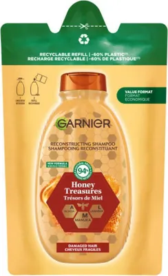 Zdjęcie produktu dla Garnier - Loving Blends - Uzupełnienie szamponu - Miodowe Złoto - Włosy zniszczone i łamliwe - 250 ml - 1 szt