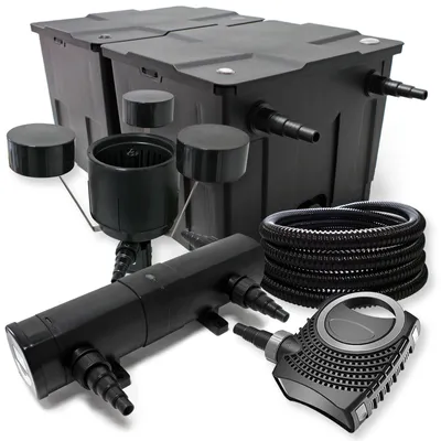 Obrázok produktu pre Filtračná súprava pozostávajúca zfiltra pre jazierka 60000 l, čerpadla SuperEco, 25 m hadice, 18 W UVC čističa jazierka
