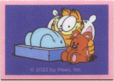 Obrázek produktu pro Comercial Mercera Garfield © Bed Comic Cat printed - nášivka, nažehlovací, nažehlovací nášivka, nášivka, nášivky, k nažehlení, velikost: 6,7 x 4,7 cm