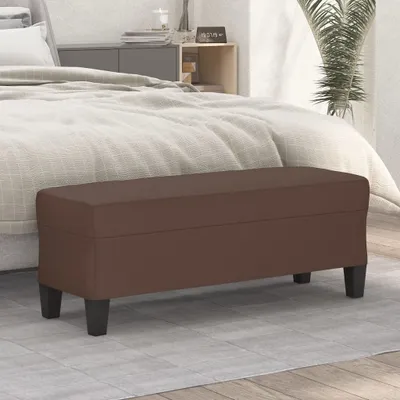Produktbild von "im Angebot" Sitzbank Braun 100x35x41 cm Kunstleder - Gartenbänke CC15842