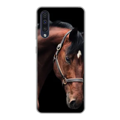 Produktbild von MuchoWow® Handyhülle Schutzhülle Hülle für Samsung Galaxy A30s Pferd - Leicht - Halfter Silikon Softcase Handy Hülle - Karteninhaber