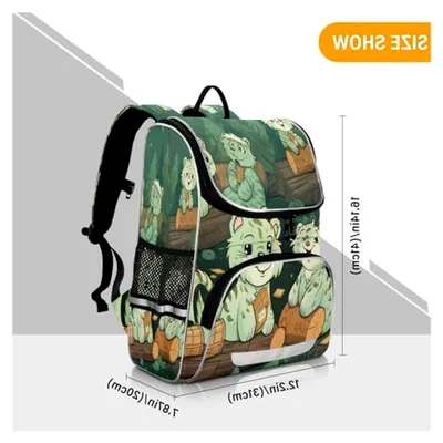 Produktbild von Süße Tiger Büchertasche im Cartoon-Stil, Rucksack für Schüler, große Tasche für Kinder