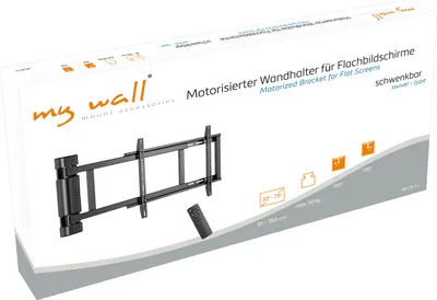 Image de MyWall Support TV mural motorisé Pivotant HP29-1 pour téléviseur 32-75" / 81-190cm Noir