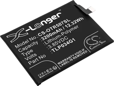 Zdjęcie produktu dla TECHTEK Bateria kompatybilny z [Alcatel] OT-5007S zastępuje TLP034G1