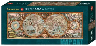 Produktbild von Heye Puzzle Hemisphere Map, 6000 Stück(e), Landkarten