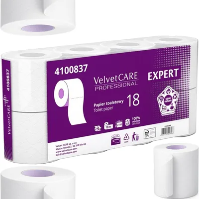 Obrázok produktu pre Toaletový papier VELVET CARE Professional Expert 3-vrstvový, 18 metrov – 8 roliek