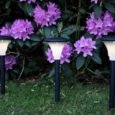 Produktbild von Best Season LED-Solar-Pathlights, 3er Set, je 37,5 x 11 cm je 1 warm white LED, Solarpanel, incl. Akku.,outd., 479-54