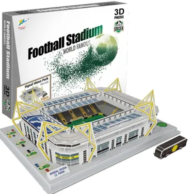 Obrázok produktu pre 3D puzzle futbalového štadióna – zábavná stavebnica pre deti aj dospelých