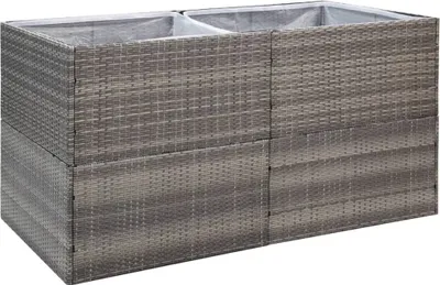 Obrázok produktu pre vidaXL Kvetináč sivý 157x80x80 cm Poly ratan
