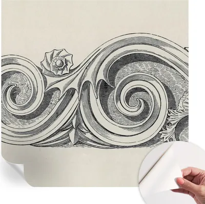 Produktbild von Selbstklebende Wandtapete - Dekorative Tapete für Wohnzimmer - Klebefolie für Wandbilder - Tapetenfolie für Wanddekoration - 250x250 cm - Pflanzenornament