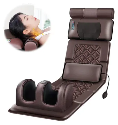 Produktbild von Elektrische Massagematte - Vibrationsmassage - Wärmefunktion - Für Nacken, Rücken und Füße - Ganzkörpermassage - EU-Stecker