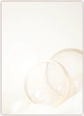 Produktbild von Motivpapier Briefpapier (Hochzeit-5171, DIN A4, 25 Blatt) - goldene Ringe