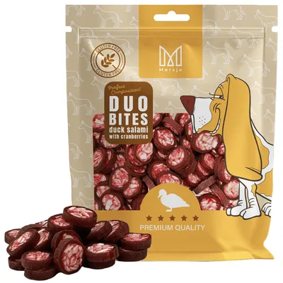 Image de Snack pour chiens Duo Flavors – Salami de canard aux canneberges Mersjo 200 g