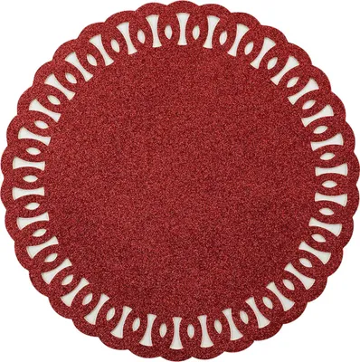 Image de Set de table pailleté, Ø 38 cm, rouge