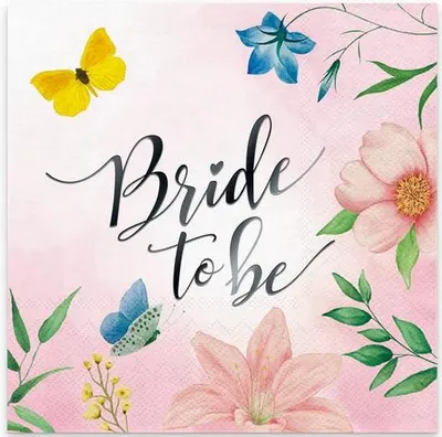 Zdjęcie produktu dla serwetki Bride to be Kwiaty 10szt.