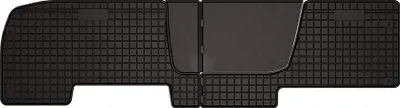 Produktbild von Gummifußmatten passend für Renault Trafic III (Auslieferung in der 2. Reihe, Bj. 2014-) – schwarz, passgenau, mit Befestigungen set 2 Stk. - Gummi-Automatten