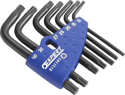 Produktbild von TONA EXPERT 7-tlg Winkelschraubendrehersatz T10 T15 T20 T25 T27 T30 T40 E121102