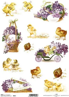 Produktbild von ITD Reispapier Decoupage Bastelpapier Softpapier Serviettentechnik, Ostern R825