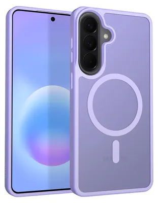 Image de Étui Crong pour Samsung Galaxy A57 MagSafe Hybrid Matte, résistant, couleur lavande