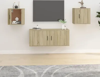 Produktbild von The Living Store TV-Wandschränke 2 Stk. Sonoma-Eiche 40x34,5x40 cm