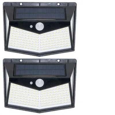 Produktbild von Solar-Wandlampe, 212 LEDs, PIR-Bewegungssensor, 4-212LED 2 Stück