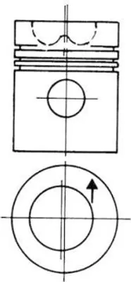 Produktbild von KOLBENSCHMIDT Kolben für Zylinderbohrung 98,48 mm, Kompressionshöhe 69,8 mm