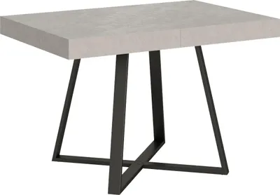 Immagine prodotto di ITYHOME - Tavolo allungabile 120/204x80 cm Abbraccio cashmere gambe antracite