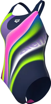 Image de Arena Water Fluids Swim Pro Back Maillot de bain pour femme, Couleur:Bleu, Taille:40