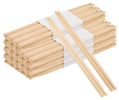 Productafbeelding van Drumstokken 5A, 20 paar, esdoornhout, houten tip, voor drummen