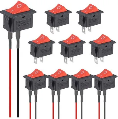 Produktbild von Famanu Mini Kippschalter 12V Ein/Aus - 10 Stück für Boot und Haushalt