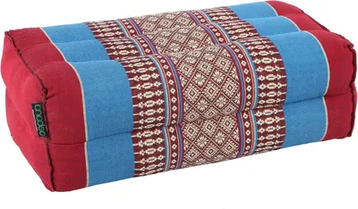 Zdjęcie produktu dla Poduszka do medytacji, wypełniona kapokiem, o wysokiej gęstości, w kolorze bordo, o wymiarach 30x15 cm, idealna do jogi i medytacji