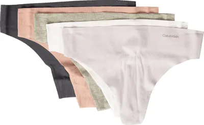 Immagine prodotto di Perizoma donna CK CALVIN KLEIN confezione 5 capi thong  elasticizzato articolo QD5224E, L, Cotone 83%,Spandex 17%