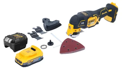 Zdjęcie produktu dla Akumulatorowe oscylacyjne narzędzie wielofunkcyjne DeWalt DCS 355 N 18 V bezszczotkowe + zestaw akcesoriów - bez akumulatora, bez ładowarki