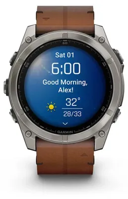 Produktbild von Garmin Fenix 8, 3,56 cm (1.4"), AMOLED, Touchscreen, 32 GB, GPS, 92 g