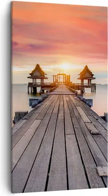 Produktbild von Bild auf Leinwand - Leinwandbild - Einteilig - Brücke Holz Spaziergang - 45x80cm - Wand Bild - Wanddeko - Wandbilder - Leinwanddruck - Bilder - Wanddekoration - Leinwand bilder - PA45x80-4916