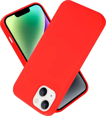 Produktbild von Cadorabo Schutzhülle für Apple iPhone 14 Hülle in Rot Handyhülle Case Cover TPU Etui