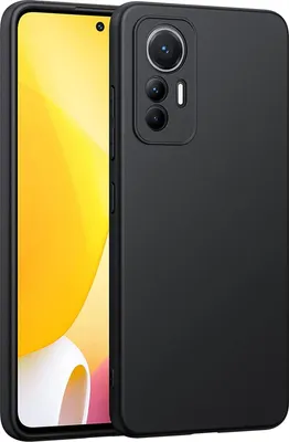 Zdjęcie produktu dla Silikonowe etui ochronne do Xiaomi Mi 12 Lite 5G Matt Black Backcover Etui na telefon komórkowy