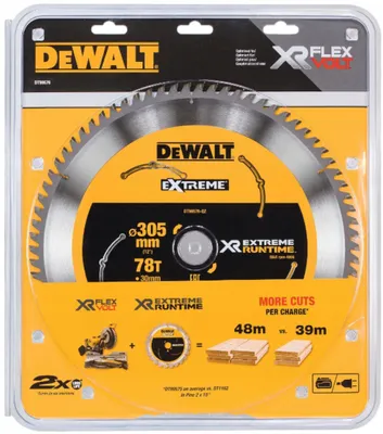 Kreissägeblatt DEWALT 305x30mm 78 Zähne Extreme Runtime STANLEY BLACK+DECKER DT99576-QZ