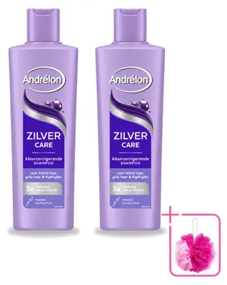 Productafbeelding van 2 x Andrélon Zilver Care Shampoo - 250 ml - Voordeelverpakking - 2 stuks