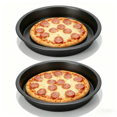 Pizzapfanne 2 Stück, 9 Zoll, Kohlenstoffstahl, für Ofen