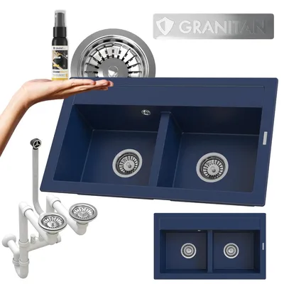 Immagine prodotto di Granitan - Lavello in granito - Lavello da cucina - Lavello - DUET
