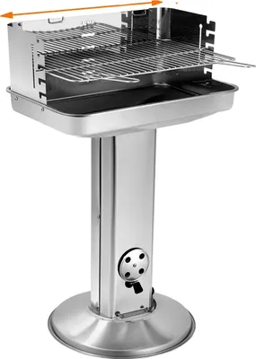 Zdjęcie produktu dla Grill kolumnowy z regulacją wysokości, konstrukcja ze stali nierdzewnej, typ 1