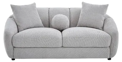Produktbild von 2-Sitzer-Sofa aus strukturiertem Stoff in Hellgrau NAFEKI