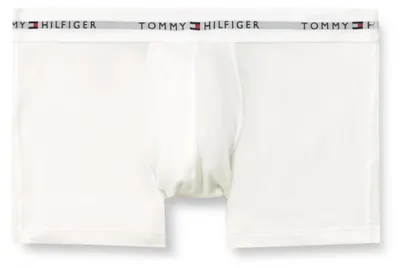 Productafbeelding van Tommy Hilfiger heren, 3-pack boxershorts, model trunk, van katoen met stretch, wit (wit/wit/wit), maat S