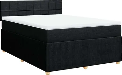 Produktbild von vidaXL Boxspringbett mit Matratze Schwarz 140x200 cm Stoff