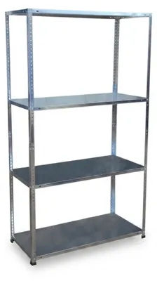Immagine prodotto di Scaffale da magazzino Relaxdays, acciaio, L x P x A 145x75x30 cm, fino a 160 kg, 4 ripiani, cantina, garage e officina, scaffale per carichi pesanti, argento