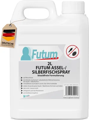 Produktbild von FUTUM 2L Silberfische Spray Mittel gegen Silberfischchen Köder Falle Silberfisch Abwehr