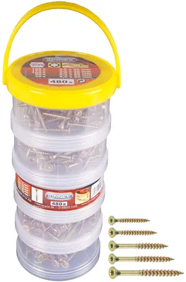 Image de Assortiment de vis universelles CONNEX TX galvanisées, 480 pièces